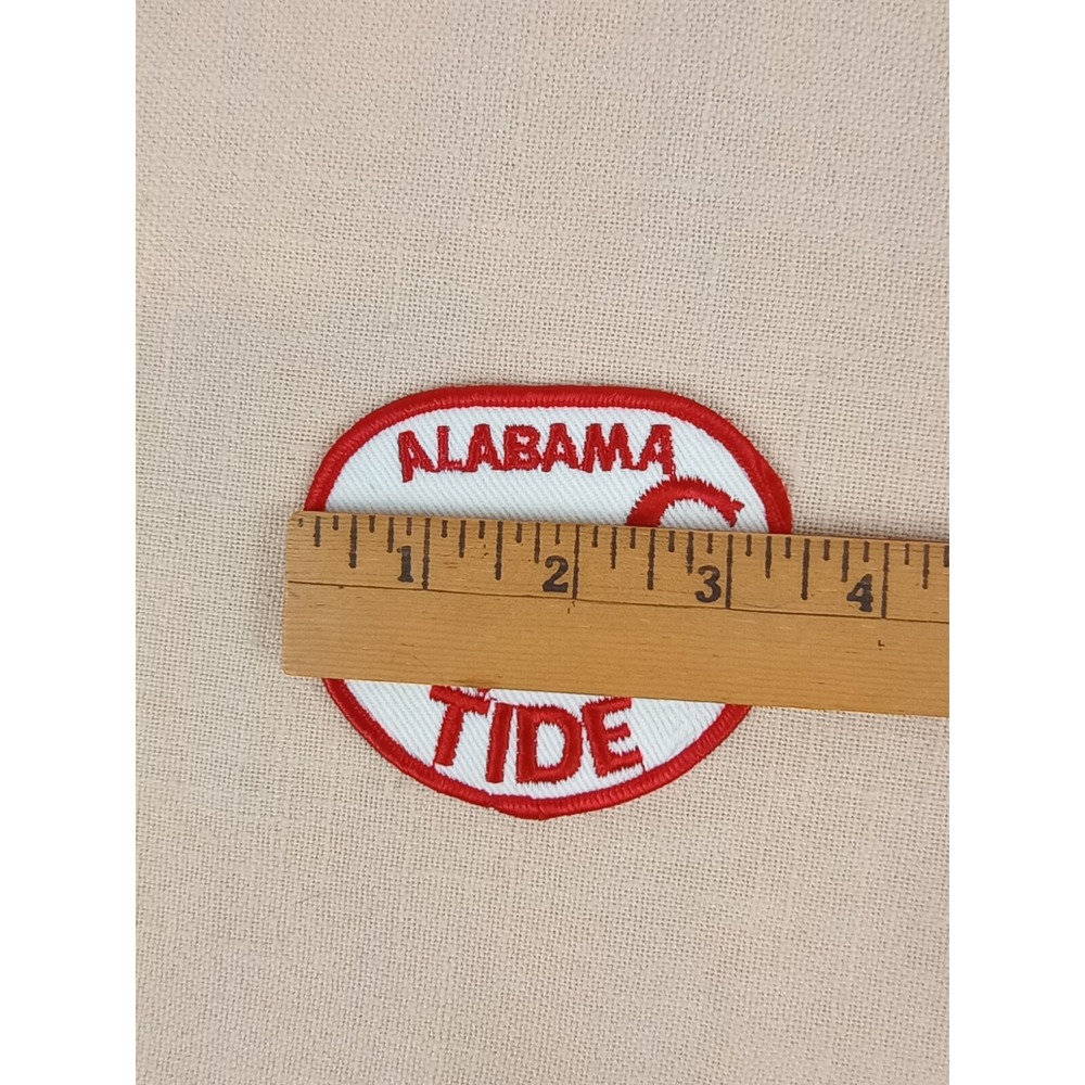 Vtg Alabama Crimson Tide Patch 3.5" Crimson & White Elephant Patch Hat Jacket Et - Picture 3 of 3